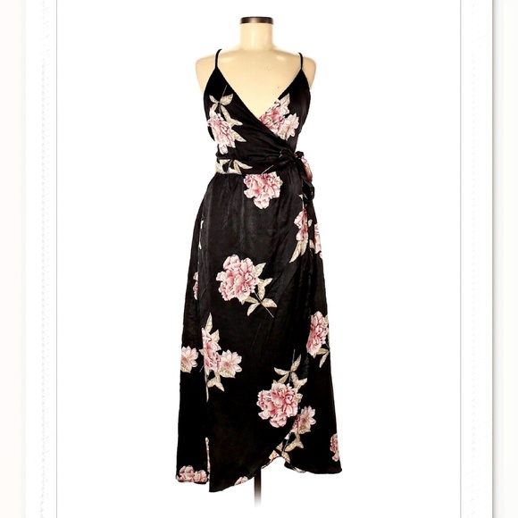urban outfitters floral wrap dress